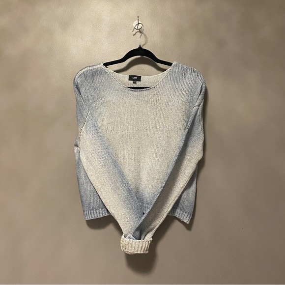 LINE Mock Neck 2 tones Crop Sweater NWOT - Picture 2 of 4